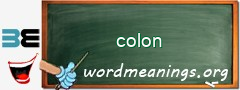 WordMeaning blackboard for colon